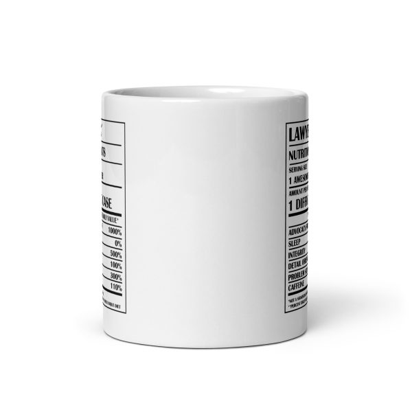 Lawyers nutrition facts Funny Coffee Mug / Cup - Image 3