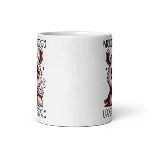 More espresso less depresso llama Funny Coffee Mug / Cup - Image 3