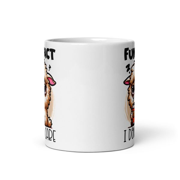 Fun fact I don't care llama Funny Coffee Mug / Cup - Image 3