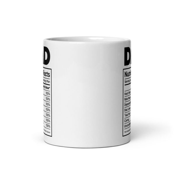 Dad nutrition facts Funny Coffee Mug / Cup - Image 3