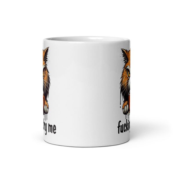 Fucking try me Funny cat Coffee Mug / Cup - Image 3