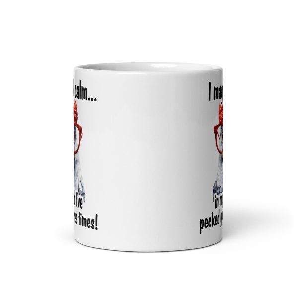 I may look calm in my head I've pecked you three times funny coffee mug / cup - Image 3