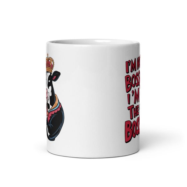 I'm not bossy I'm the boss funny cow coffee mug / cup - Image 3