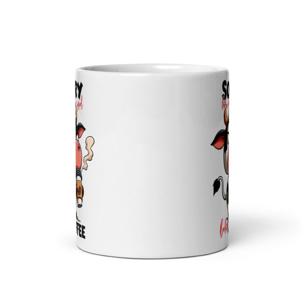 Sorry for what I said before coffee funny cow coffee mug / cup - Image 3