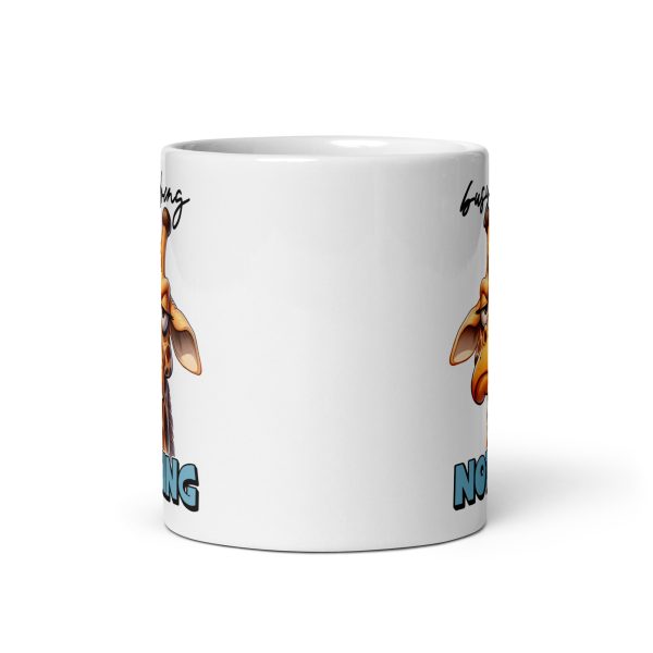 Busy doing nothing funny giraffe coffee mug / cup - Image 3