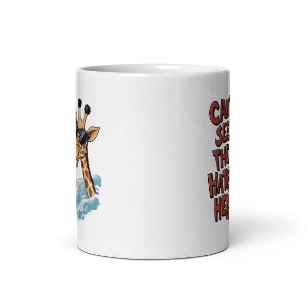 Can't see the haters here funny giraffe coffee mug / cup - Image 3