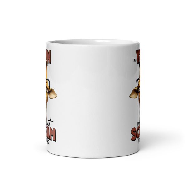 Yawn is a silent scream for coffee funny giraffe coffee mug / cup - Image 3