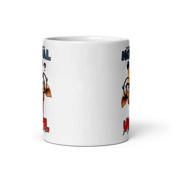 Everyone seems normal until you get to know them funny giraffe coffee mug / cup - Image 3