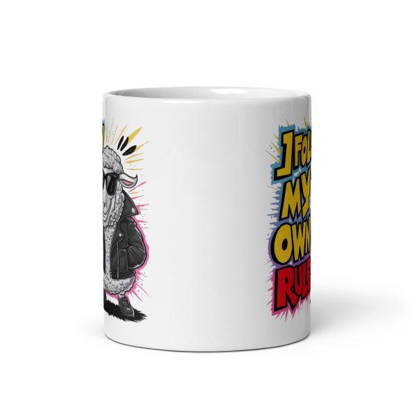 I follow my own rules funny sheep coffee mug / cup - Image 3