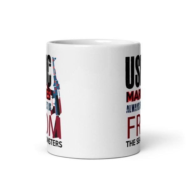 USMC marines always protect us from the sea monsters funny coffee mug / cup - Image 3