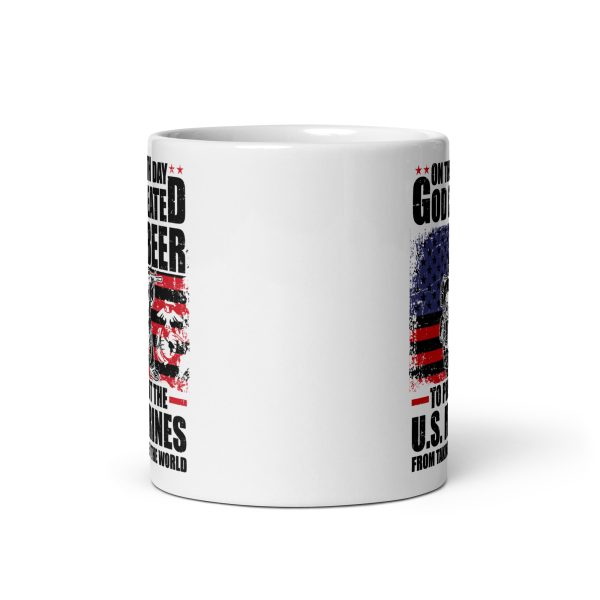 On the 8th day God created beer to prevent the U.S. Marines from taking over the world funny coffee mug / cup - Image 3