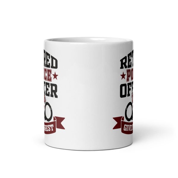 Retired police officer time to give it arrest funny coffee mug / cup - Image 3