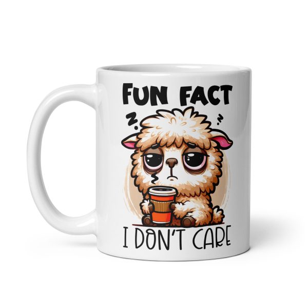 Fun fact I don't care llama Funny Coffee Mug / Cup - Image 2