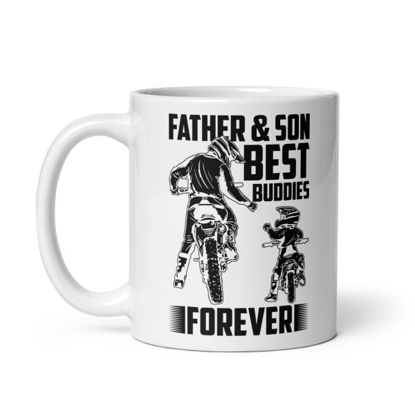 Father & son best buddies forever (dirt bikes) Funny Coffee Mug / Cup - Image 2