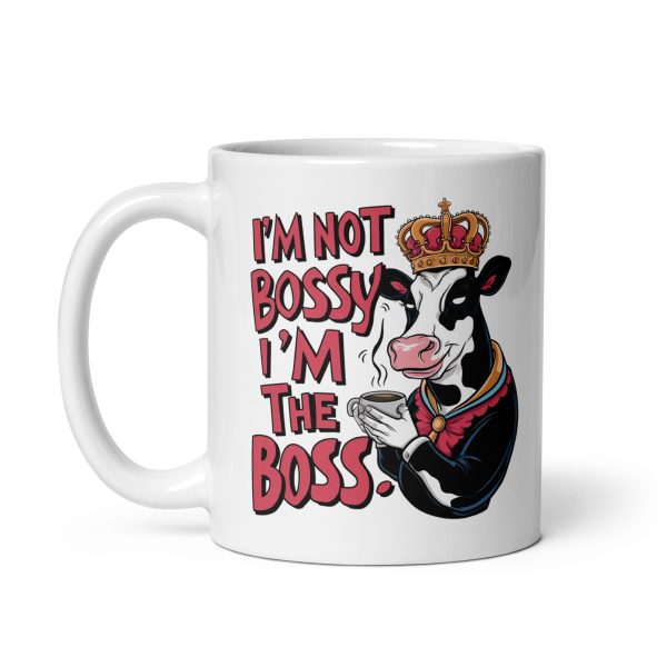 I'm not bossy I'm the boss funny cow coffee mug / cup - Image 2