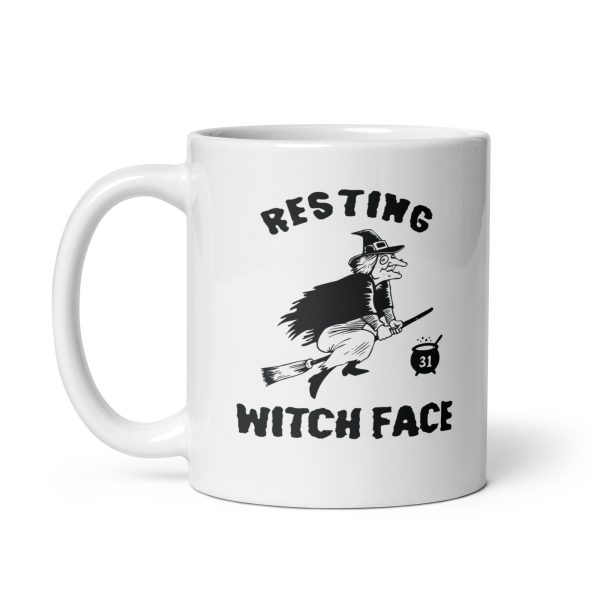 Resting witch face funny Halloween coffee mug / cup - Image 2