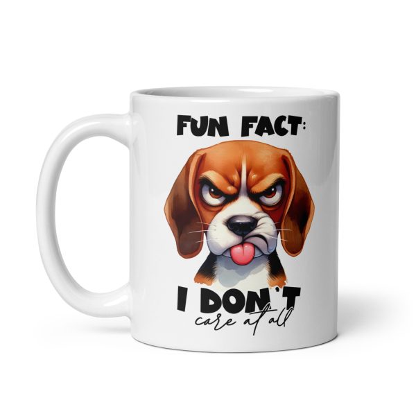 Fun fact I don't care at all funny dog coffee mug / cup - Image 2