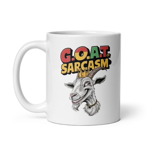 GOAT of sarcasm funny goat coffee mug / cup - Image 2