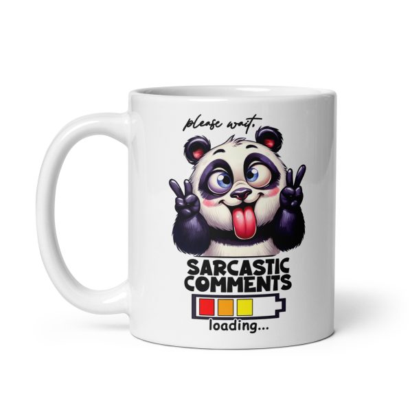 Please wait, sarcastic comments loading funny panda coffee mug / cup - Image 2