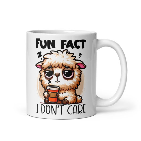 Fun fact I don't care llama Funny Coffee Mug / Cup