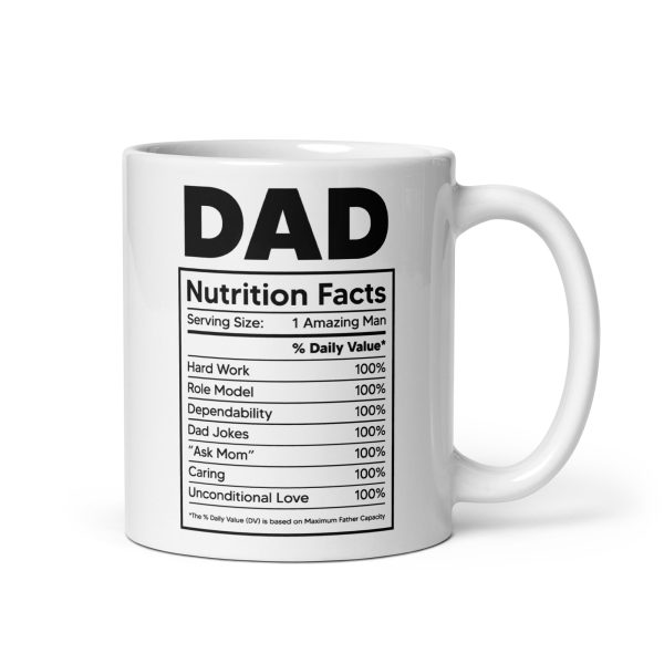 Dad nutrition facts Funny Coffee Mug / Cup