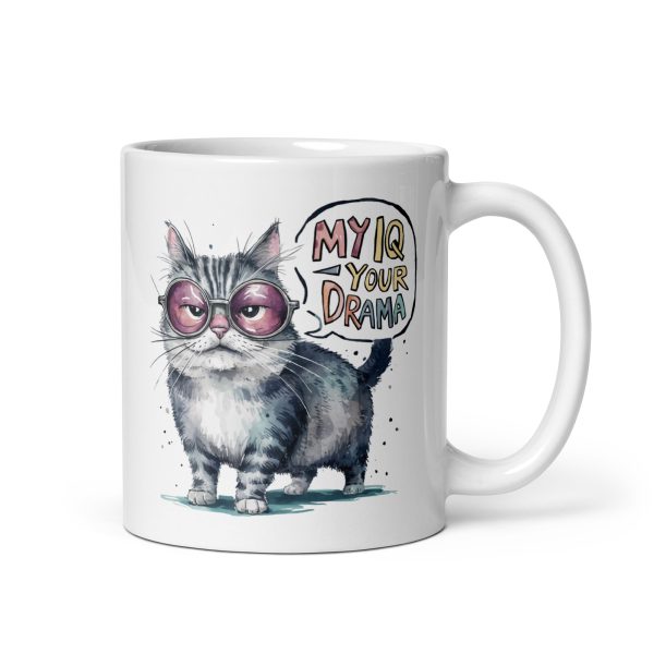 My IQ your drama funny cat coffee mug / cup