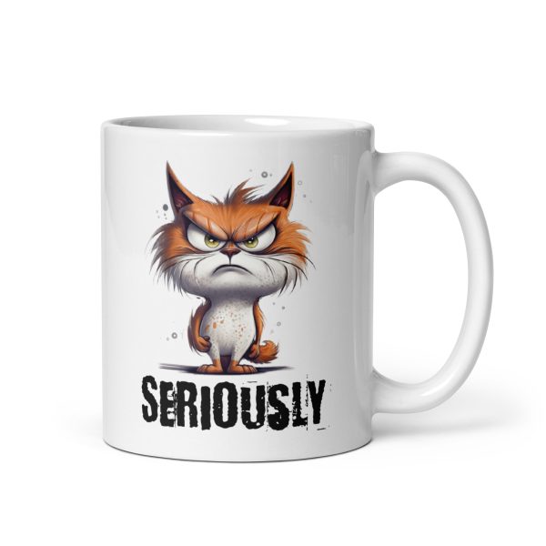 Seriously funny cat coffee mug / cup