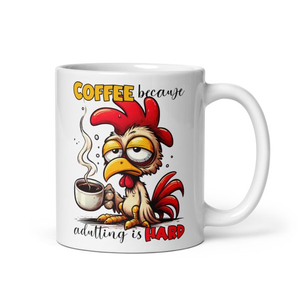 Coffee because adulting is hard funny coffee mug / cup