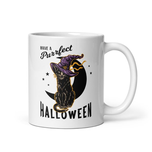 Have a purrfect Halloween funny Halloween coffee mug / cup