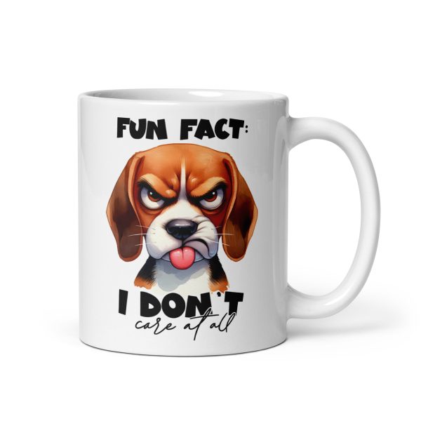 Fun fact I don't care at all funny dog coffee mug / cup