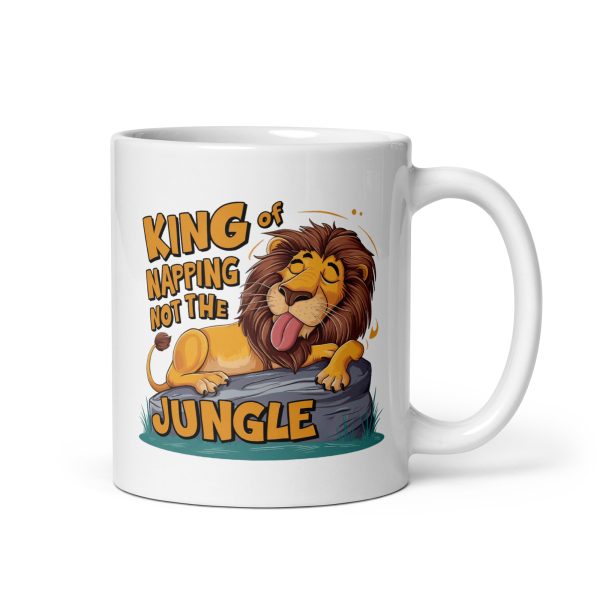 King of napping not the jungle funny lion coffee mug / cup