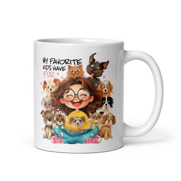 My favorite kids have fur funny coffee mug / cup