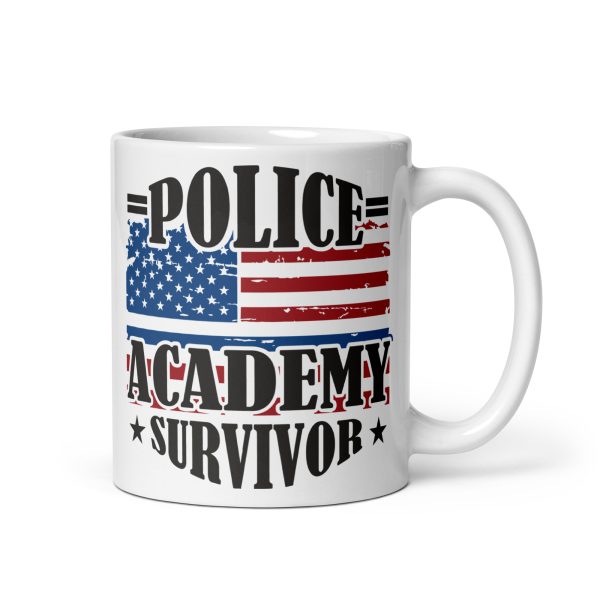 Police academy survivor funny coffee mug / cup