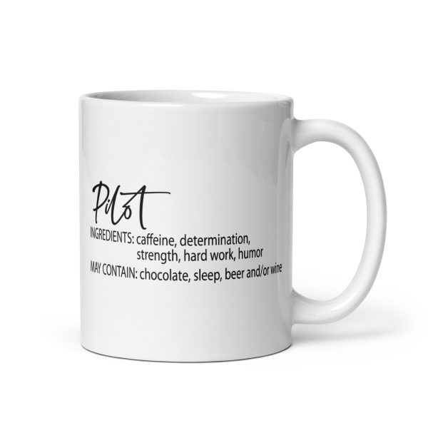 Pilot ingredients funny coffee mug / cup