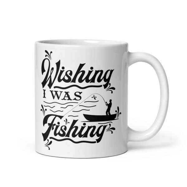 Wishing I was fishing funny coffee mug / cup