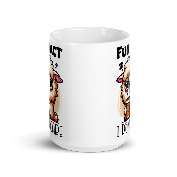 Fun fact I don't care llama Funny Coffee Mug / Cup - Image 6