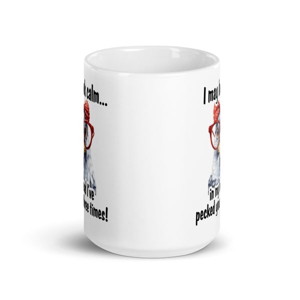 I may look calm in my head I've pecked you three times funny coffee mug / cup - Image 6