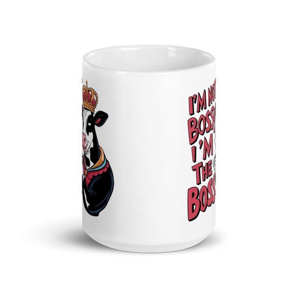 I'm not bossy I'm the boss funny cow coffee mug / cup - Image 6