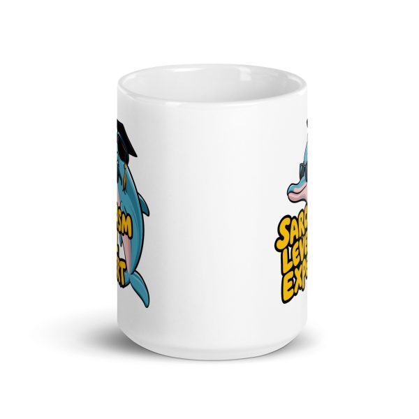 Sarcasm level expert funny dolphin coffee mug / cup - Image 6