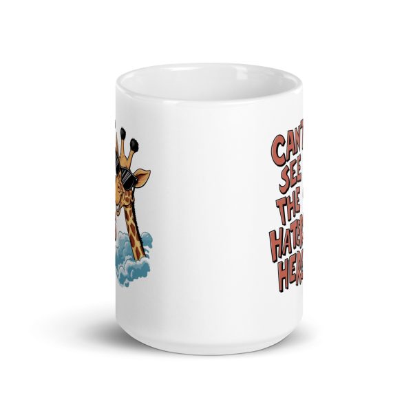 Can't see the haters here funny giraffe coffee mug / cup - Image 6