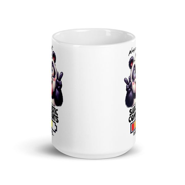 Please wait, sarcastic comments loading funny panda coffee mug / cup - Image 6