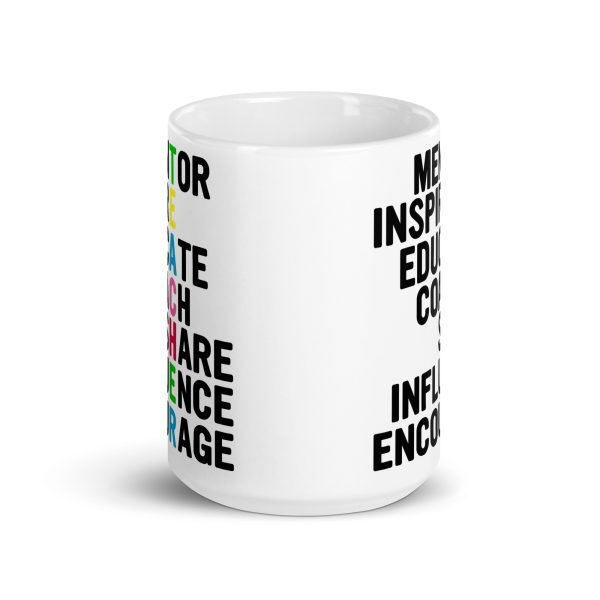 Mentor inspire educate coach share influence encourage teacher funny coffee mug / cup - Image 6