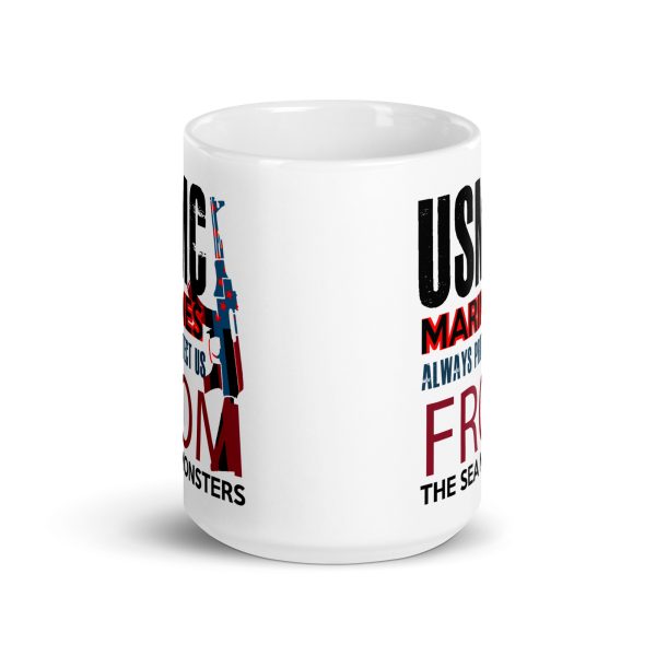 USMC marines always protect us from the sea monsters funny coffee mug / cup - Image 6