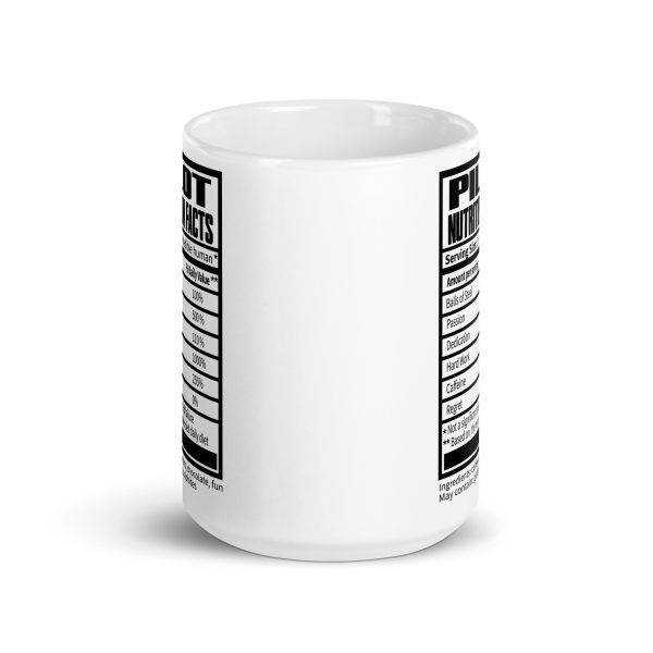 Pilot nutrition facts funny coffee mug / cup - Image 6