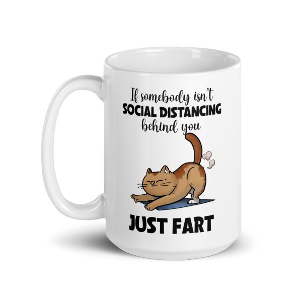 If somebody isn't social distancing behind you just fart funny cat coffee mug / cup - Image 5