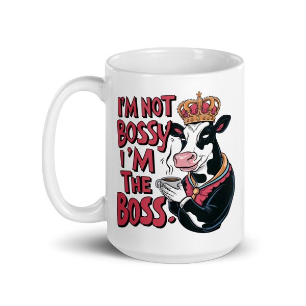 I'm not bossy I'm the boss funny cow coffee mug / cup - Image 5