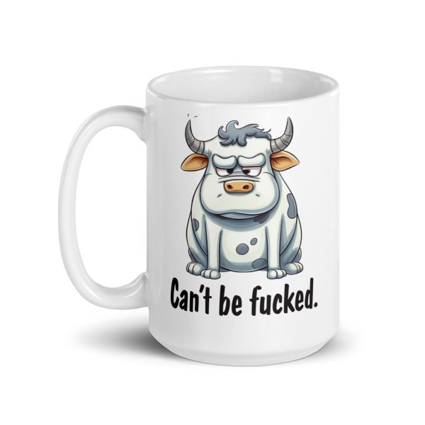 Can't be fucked funny cow coffee mug / cup - Image 5