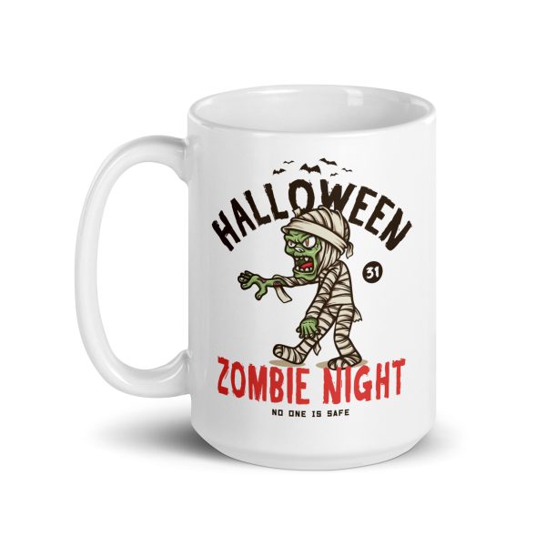 Zombie night funny Halloween coffee mug / cup - Image 5