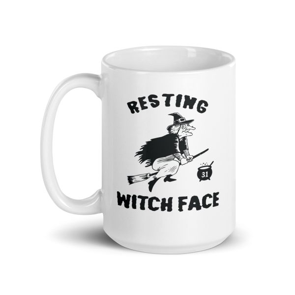 Resting witch face funny Halloween coffee mug / cup - Image 5