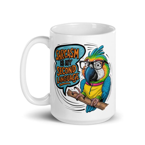 Sarcasm is my second language from idiots funny panda coffee mug / cup - Image 5